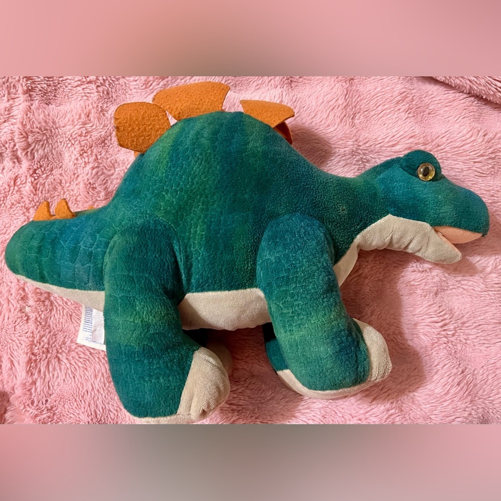 Build-A-Bear Green and Tan Dinosaur Plush